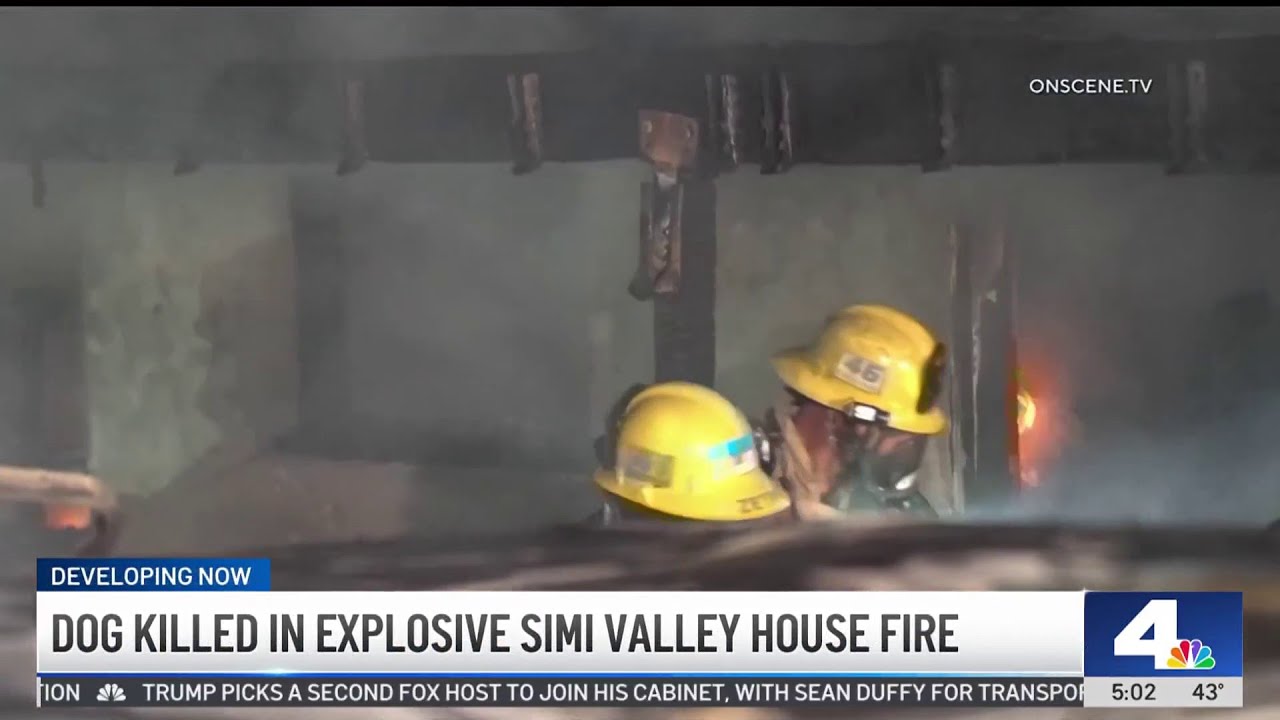 Dog killed in explosive Simi Valley house fire - YouTube