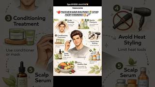 Thicker HAIR Routine! 💆♂️ Hair GROWTH #haircare #grooming #vantageman 🚀