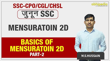 जुनून SSC-CPO/CGL/CHSL | Quantitative Aptitude | Mensuration 2D(Part-2) | By M.S.Hussain Sir
