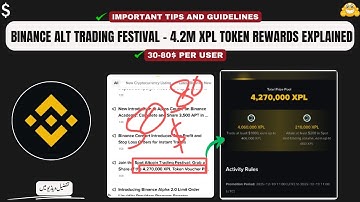 Binance Alt Trading Festival | 4.2M XPL Token Reward Program Explained | Guide in English/Hindi