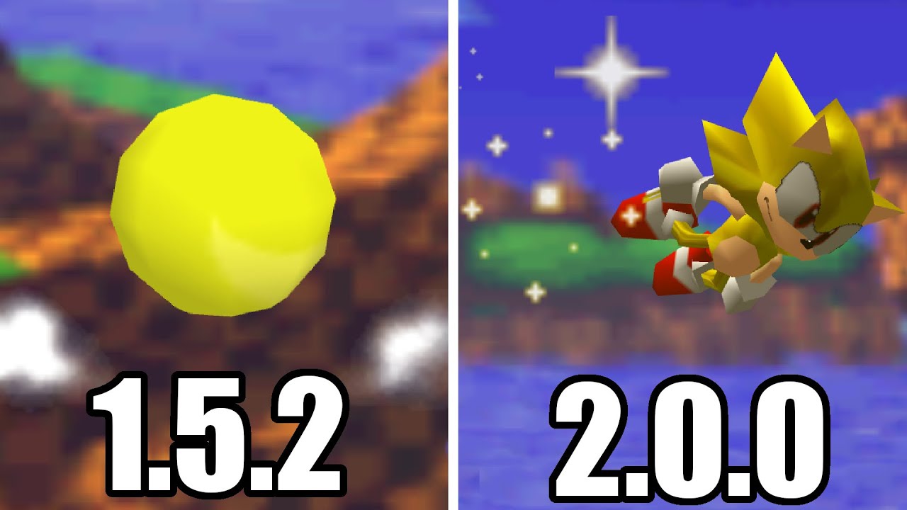 SMASH REMIX 2.0.0 vs 1.5.2  - Super Sonic Moveset Comparison Before & After