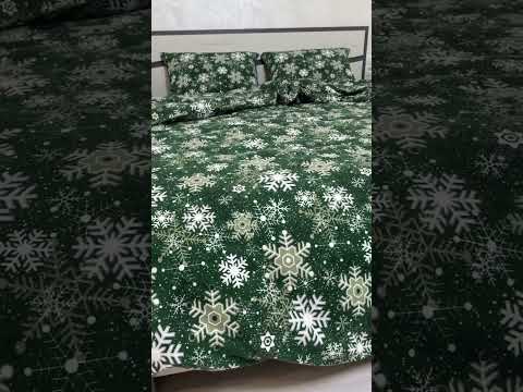 Байковий комплект постільної білизни Півтораспальний розмір, видео 3