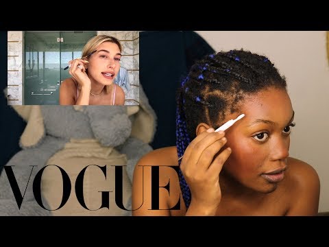 Black Girl FOLLOWS Hailey Baldwin’s 5 Step Guide to Faking a California Glow | Beauty Secrets |Vogue