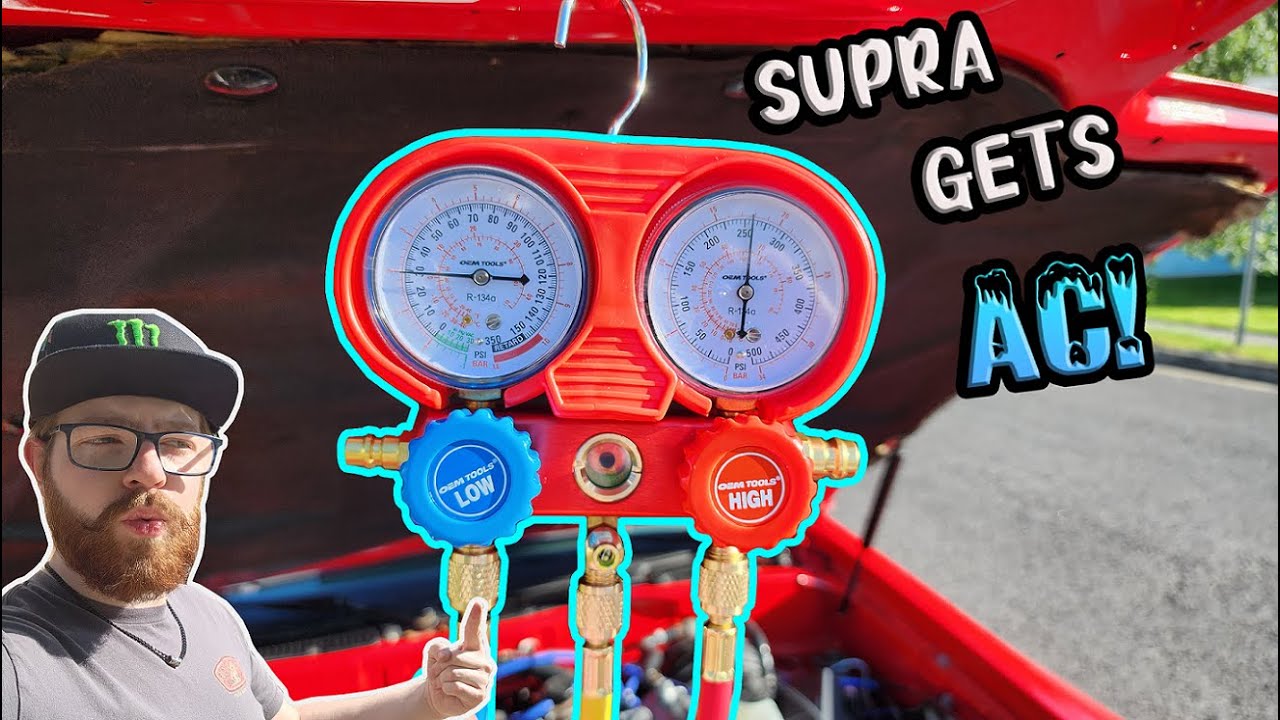 Adding Refrigerant To Your AC System MK3 Supra - YouTube