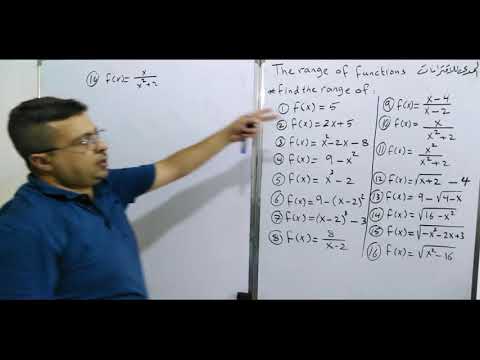 إيجاد مدى الاقتران Range Of Function Calculus1
