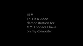 Celebrity [MMD] Codecs test Profile