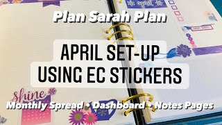 April Set-up! Monthly Spread • Dashboard • Notes Pages | Erin Condren Binder