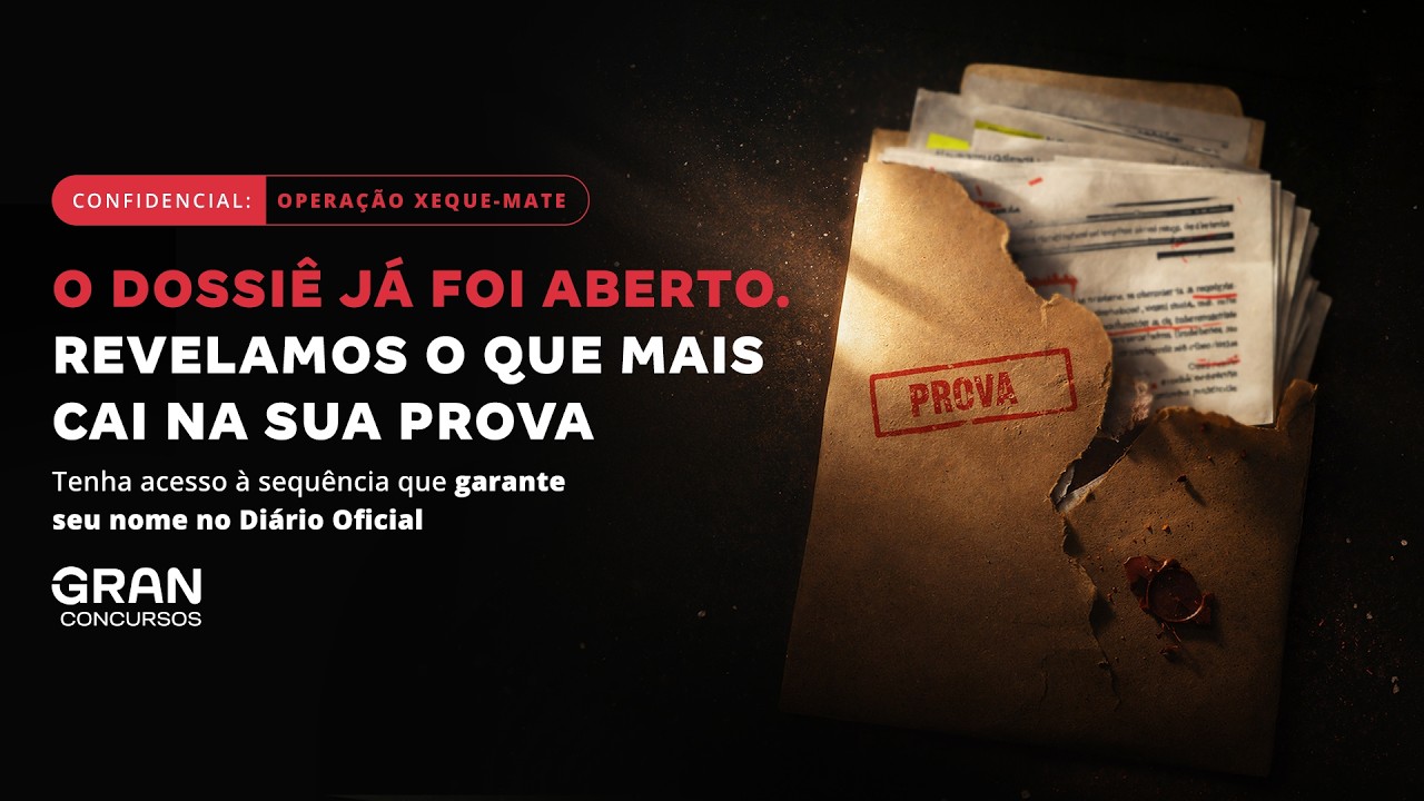 Operação Xeque-Mate: VAZOU O QUE VAI CAIR NA SUA PROVA
