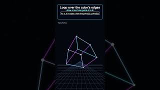 This Python Loop Fakes 3D ✨ #rotatingshorts wireframe cube