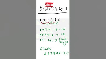 Divisible By 11 || How to Solve ||