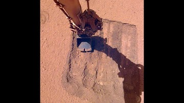 Robotic Arm Helps Remove Solar Panel Dust Trickles Sand in the Wind  II Mars II  InSight lander II