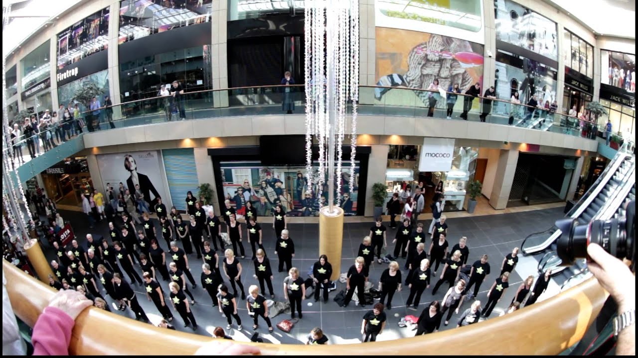 Flash mob - Merseyside Rock Choir Perform Dancing in the Street at ...