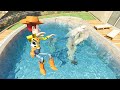 Gta 5 water ragdolls woody jumpsfails ep12 euphoria physics funny  moments