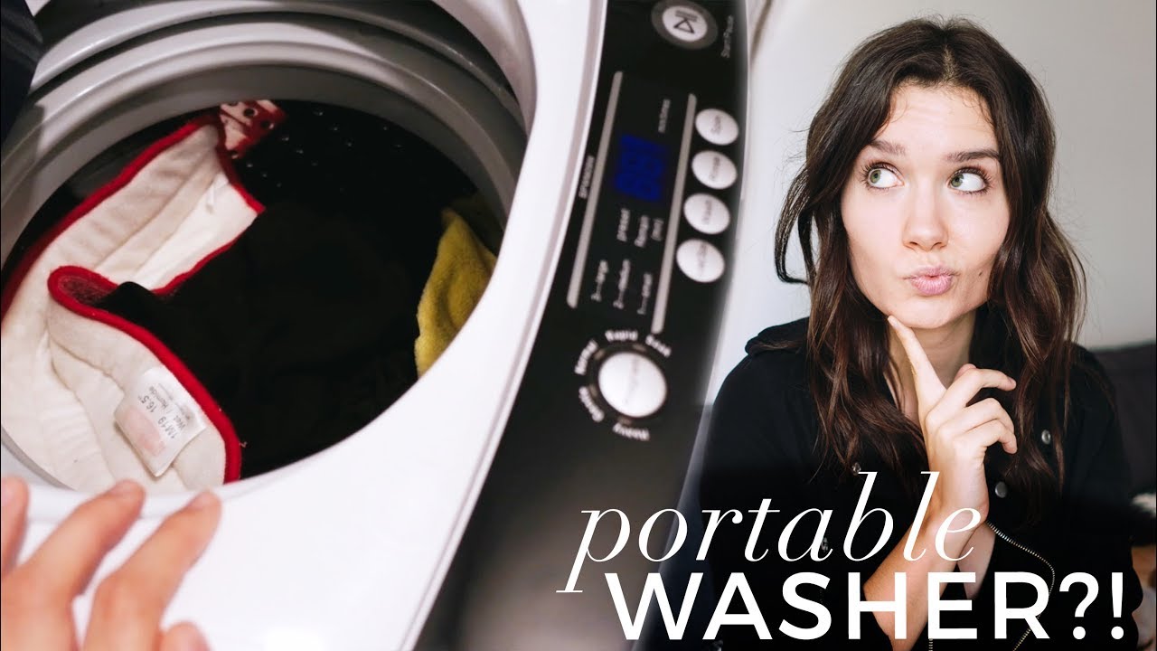 How To: Laundry for a Small Home  Review Black+Decker BPWM09W Portable  Washer Demo Unboxing - julia caban