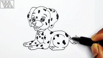 How To Draw a Dalmatian Dog || Dog Drawing Tutorial For Beginners || #dog #drawing #video #tutorial