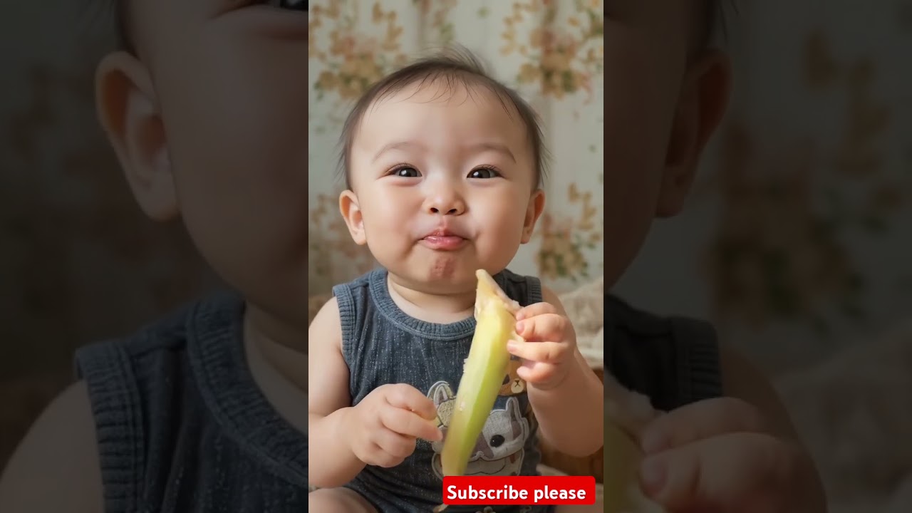 Sweet Baby’s First Bite! 🍎🥭 Fun Fruit Feast for Toddlers | Cute Baby Eating Fruits ASMR