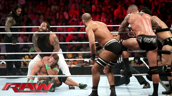 John Cena competes in a 4-on-3 Handicap Match: Raw...