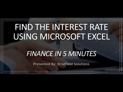 Calculate the interest rate with Excel in 5 minutes!