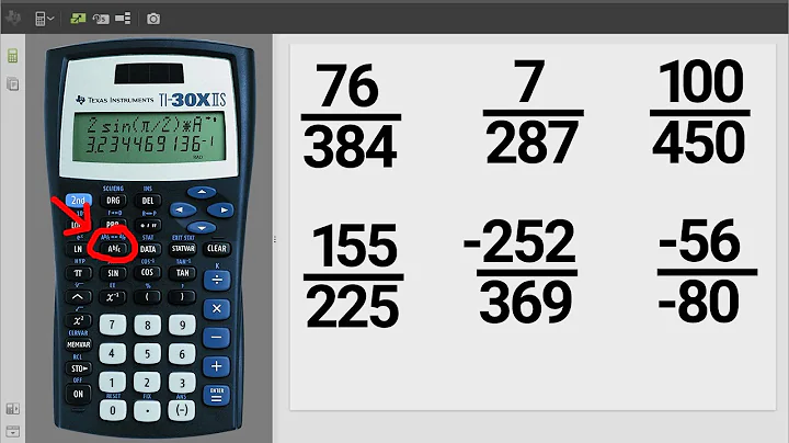 Fractions on the TI 30x IIS Calculator