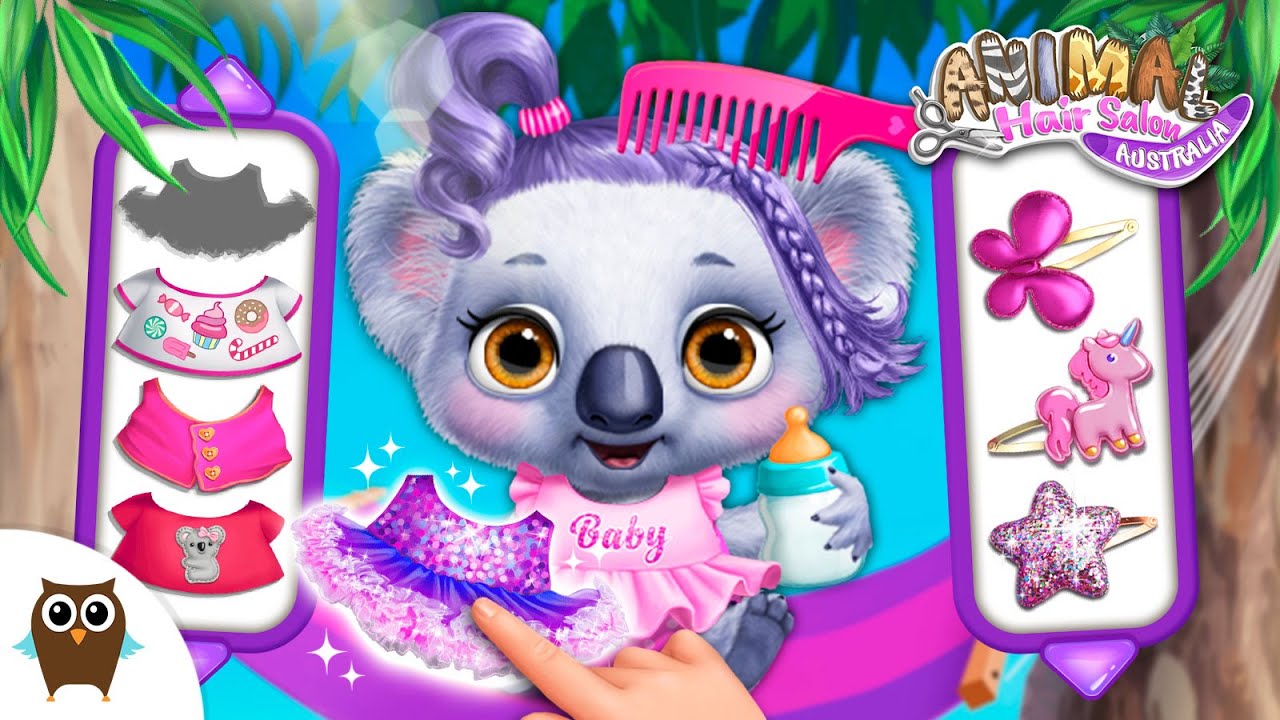 Baby Koala Makeover & Care Animal Hair Salon Australia 🌟 TutoTOONS