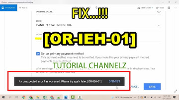An unexpected error has occurred. Please try again later. [OR-IEH-01] - Google Adsense Payments