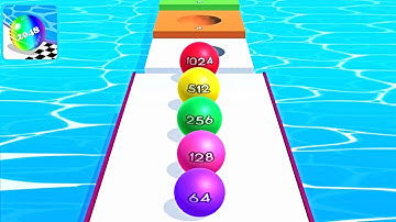 Faster Run 2048 - Ball game 3D ! All Levels Gameplay Part 102 android,ios