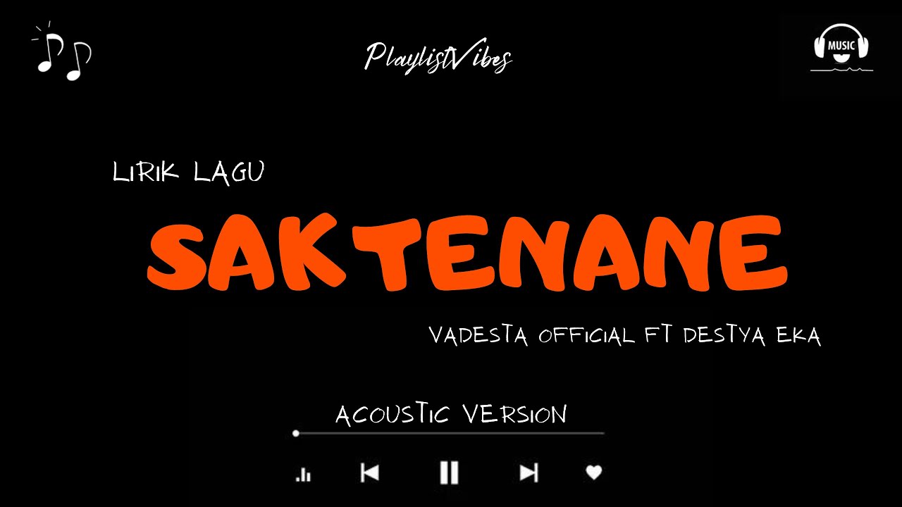 Saktenane Acoustic Version - Vadesta ft Destya Eka [ lirik lagu ] #liriklagu #lagujawa #saktenane