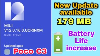 Poco c3 New update release , | V12.0.16.0 QCRINAM |