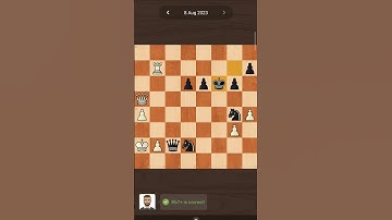 Chess.com  Daily puzzle 8 August #chessforfun #shorts #chesstricks #shorts2023