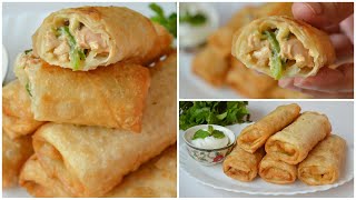 CREAMY CHICKEN MINT ROLLS (RAMADAN SPECIAL) by YES I CAN COOK