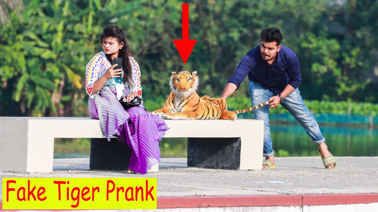 Roaring Laughter: Fake Tiger Prank Unleashes Hilarious Reactions!