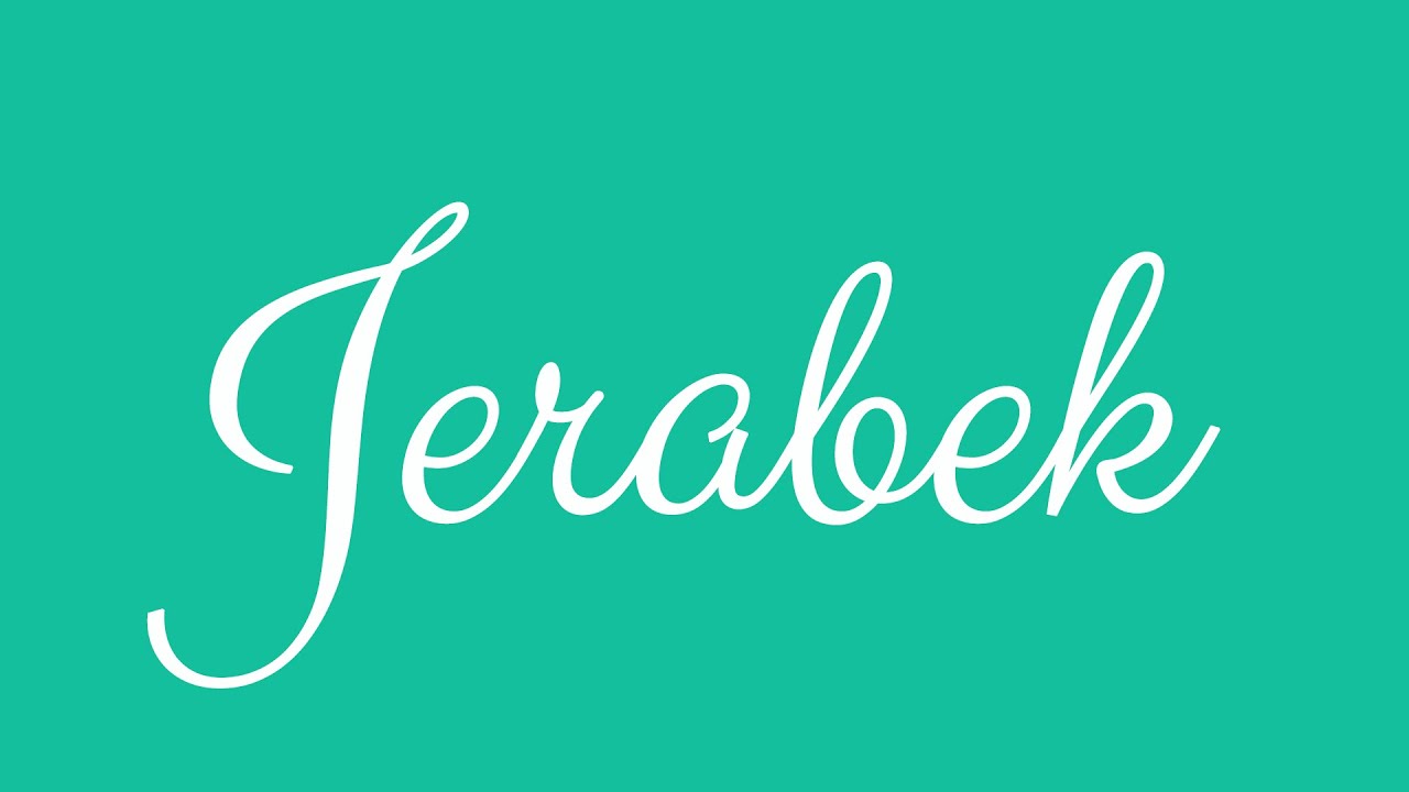 Learn how to Sign the Name Jerabek Stylishly in Cursive Writing - YouTube