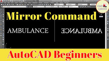 Mirror Command in AutoCAD || AutoCAD Beginners |  Mirror Command || mirror object