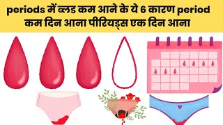 Periods में Bleeding कम आना कारण और इलाज ,पीरियड्स खुल कर न आने के कारण less period Educationhii