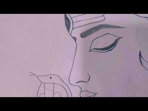 Easy face drawing of God bholenath | God bholenath drawing step by step