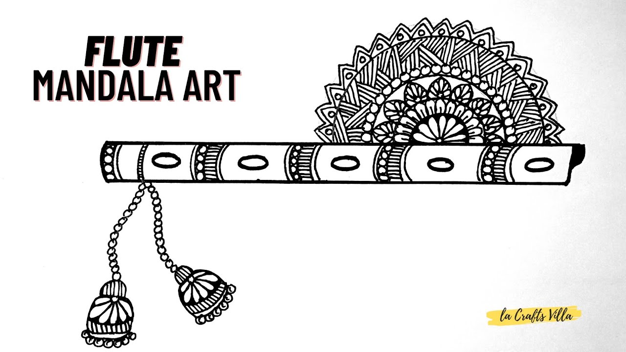 Flute Mandala art MANDALA ART Mandala art for beginners Step