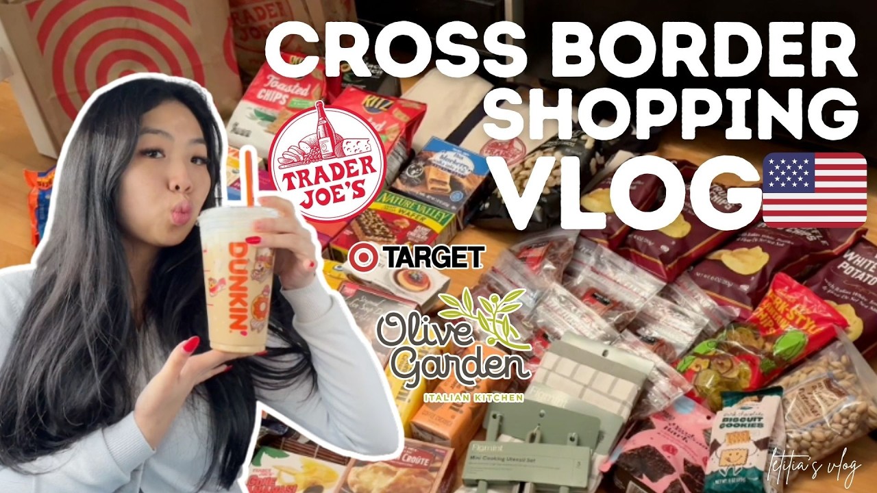 cross border shopping vlog🇺🇸 (toronto to buffalo): trader joe's & target haul | letitia's 2026