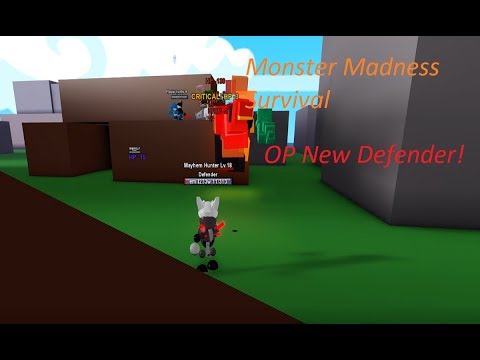 Roblox Monster Madness Survival Op New Defender Youtube - roblox monster madness survival new defender