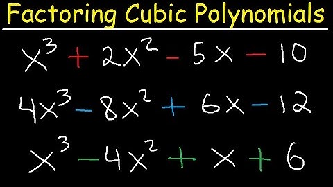 Factoring Cubic Polynomials- Algebra 2 & Precalculus