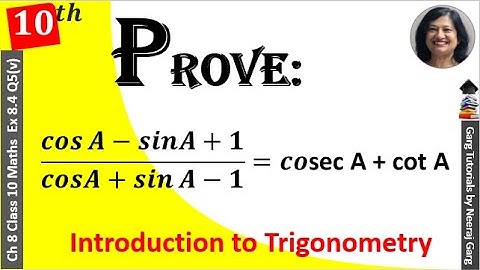 cosA- sinA+1/cosA+sinA-1=C𝑜secA+CotA | Prove the Identity Cos⁡𝐴−S𝑖𝑛𝐴+1/C𝑜𝑠𝐴+Sin𝐴−1=C𝑜secA+CotA