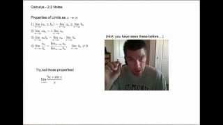 Calculus - 2.2 Notes Example 2: Limits That Go To Infinity