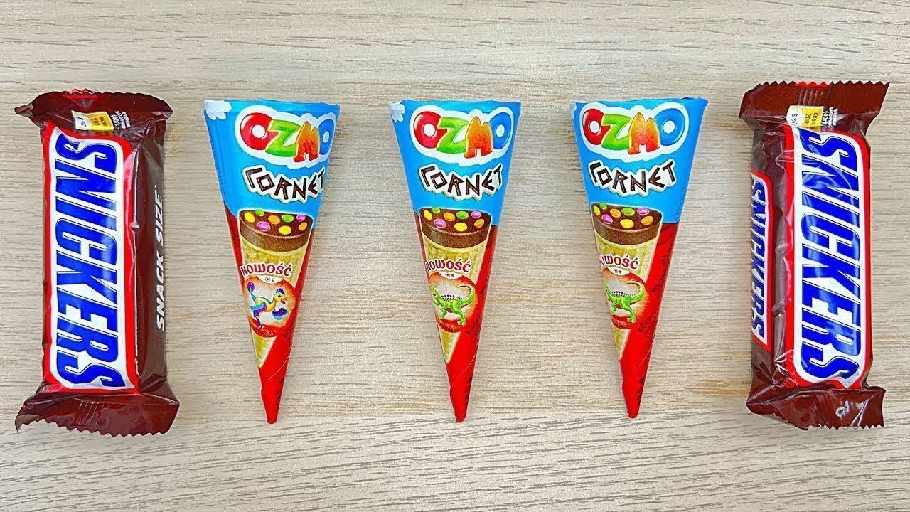 Cone Candy & Snickers Bars | Textured Treat 🍦🍫