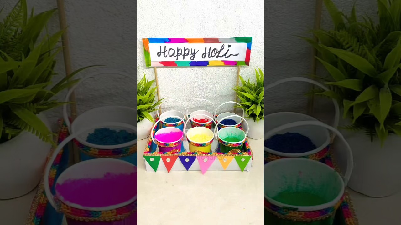 DIY Holi craft ideas 🌈 || How to make Holi Decoration 😱 | 