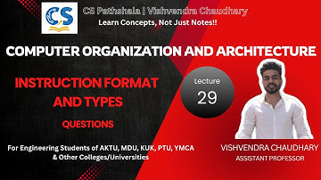 COA | Unit-3 | Lecture-29 | Instruction Format  Questions | AKTU B.Tech Computer Science