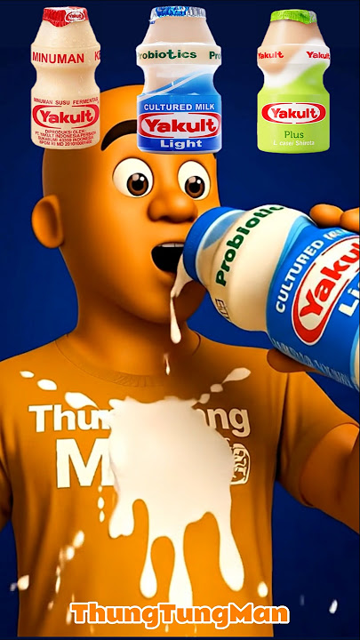 Minum serba YAKULT 🤤🥤Segar, Eh Malah Tumpah 😭😭 - Makan Sesuai Emoji 😭😍🥹