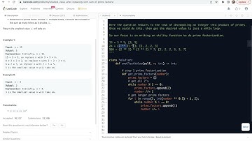 leetcode 2507. Smallest Value After Replacing With Sum of Prime Factors - prime factorization