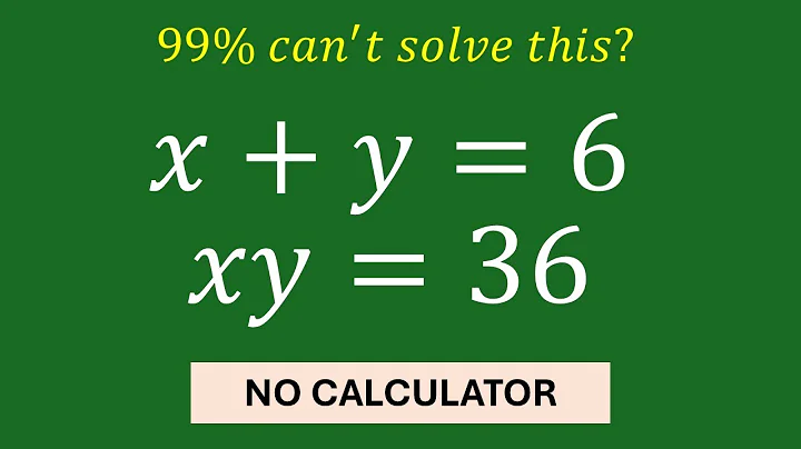 Simultaneous Equation | A Nice Olympiad Algebra Problem | How to solve for X and Y in this problem?