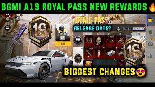 BGMI A19 ROYAL PASS REWARDS 🔴 A19 ROYAL PASS 1 TO 100 RP REWARDS 🔴 A19 RP RELEASE DATE 60 UC VOUCHER