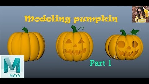 Modeling Halloween pumpkin. Autodesk Maya 1/2