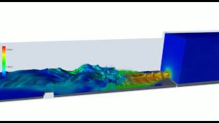 3D Simulation of uncontrolled flood water storage basin